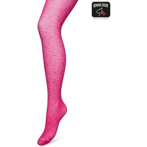Bonnie Doon Grafische Panty 40 Denier Fel Roze Dames maat L/XL - Grafisch - Print - Gladde Naden - Maximaal Draagcomfort - Chique Panty - Feestelijk - Eclectic Tights - Rose Violet - BP221911.339