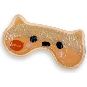 Verkoelend geloogmasker pluche gevoerde achterkant koud warm knuffelbaar koelbril gelkralen koudetherapie gezwollen vermoeide ogen kringen ogen migraine - Shiba Inu