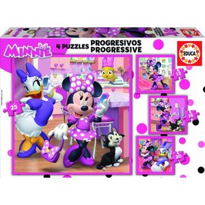 Educa 4 puzzels van de Minnie Mouse - 6, 9, 12 en 16 stukjes