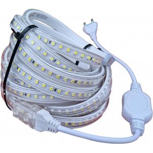 Lichtslang plat 5 meter daglichtwit - 6500K | 230V AC - 120 LED's/m | sproeidicht IP65