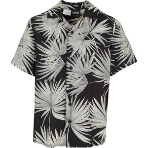 Urban Classics - Frond Resort Overhemd Kinderen - Kids 146/152 - Zwart