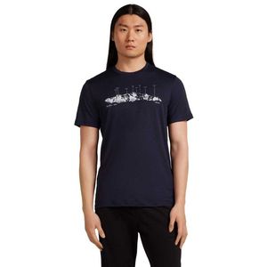 Icebreaker - Merino 150 Tech Lite SS Tee The Peaks - T-shirt - Marine blauw