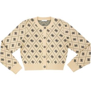 Guess Sarah 4G LS Cardigan Sweater - Beige - Maat M