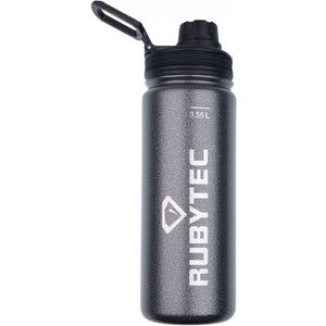 Rubytec Shira Verkoelende Drinkfles - 550 ml - Handige Drinktuit - Lekvrije Drinkdop - Urenlang Koud Drinken - Lekvrij - BPA-vrij - Zwart