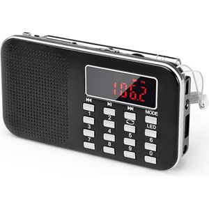 Noodradio - Radio Voor Noodsituatie - Radio Op Batterij - Noodpakket - Radio Oorlog - Radio Voor Rampen - Zwart - Noodrantsoen