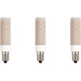 SPL - E14 LED Lamp - Dimbaar - Neutraal Wit - 6W - 660 Lumen - LED Buislamp T18 - Opaal - 3 Stuks