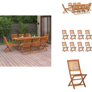 vidaXL Tuinset - Tuinsets - Loungeset - Loungesets - 9-delige Tuinset 220x90x75 cm massief acaciahout
