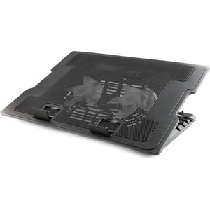 Gembird NBS-2F17T-01 laptop cooling pad 43,2 cm (17"") Zwart