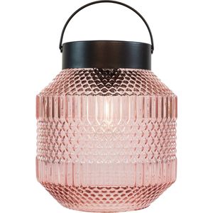 Anna's Collection - Julia - Tuin Lantaarn - Zwart - Roze - Metaal