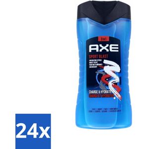 24 x Axe - 3-in-1 Douchegel - Sport Blast - Energizing Citrus - Hydraterend - 250 ml - Douchegel - Axe - Sport Blast - Gehydrateerd - Frisse Geur