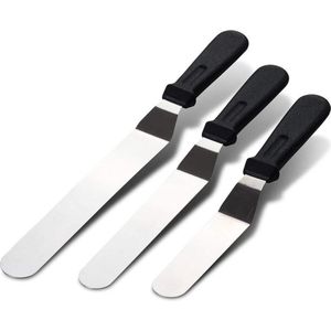 Paletmes - Glaceermes - Set van 3 - Gebogen Spatel
