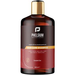 Phelsium Haarverzorgingsshampoo - Anti-haaruitval Beenmergverzorging Shampoo - Actieve Kruideningrediënten en Vitamines - Cafeïne - Aloe Vera - Keratine - Biotine - Vitamine E - Argan - Groene thee - Paardenstaartextract - 500 ml
