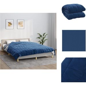 The Living Store Verzwaringsdeken - Comfort - Deken - 220x240 cm - Blauw