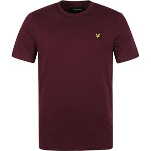 Lyle and Scott T-shirt Burgundy - Maat M - Heren - Print T-shirts