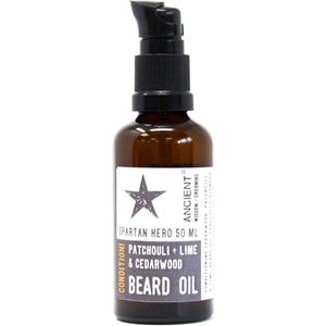 Baard Olie - 50ml - Spartaanse Held - Patchouli, Lime & Cederhout - Conditioneering! - Baardolie - Baard Verzorging - Baardgroei
