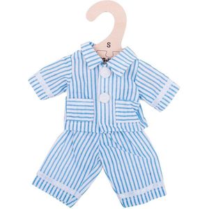 Bigjigs poppenkleding blauwe pyjama voor een Bigjigs pop van 25cm