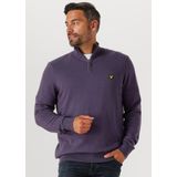 Lyle & Scott - Katoenen Merino 1/4 Zip Trui - Grijs