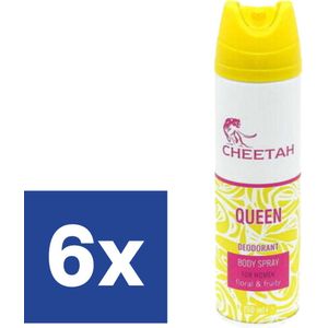 Cheetah For Woman Deospray Queen - 6 x 150 ml