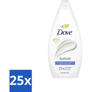 25 x Dove Hydrate - Douchegel - Sulfaatvrij - 250 ml - Soepel - Huidverzorging