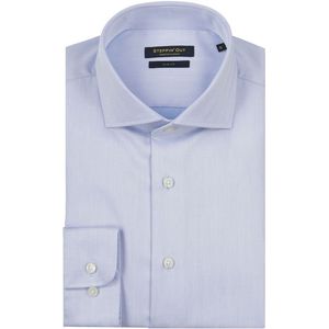 Steppin' Out Overhemd Slim-Fit Herringbone Lichtblauw - Maat XXL - Heren