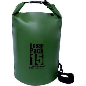 Ocean Pack 15 liter - Donkergroen - Drybag - Outdoor Plunjezak - Waterdichte zak