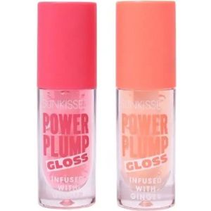 Sunkissed Power Plump LipGloss Peach & Strawberry - Set van 2 stuks (2 x 5.1ml)