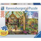 Ravensburger puzzel Blik in het tuinhuis - Legpuzzel - 300 stukjes extra groot