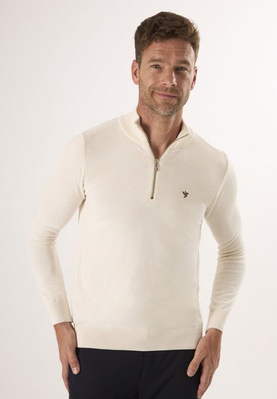 Felix Hardy - Gebreide Trui - Ecru - 100% Katoen - Heren