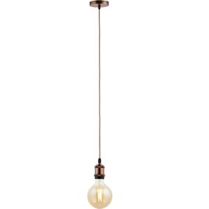 Pendel Koper - Inclusief Lichtbron Goud - Vintage - 1.5m Snoer - Met Plafondkap
