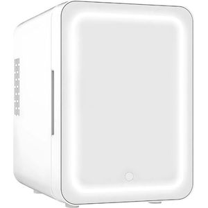 Skincare Fridge 4L - Organizer met Hollywood Spiegel met Verlichting - Make up Koelkast - Beauty Fridge - Wit