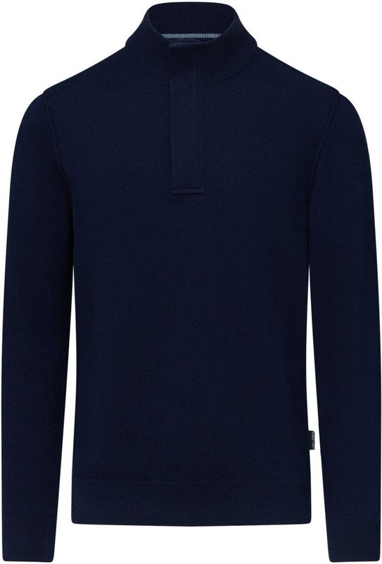 State of Art - Trui - Navy - Met Halve Rits en Nylon Details