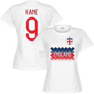 Engeland Kane 9 Dames Team T-Shirt - Wit - L