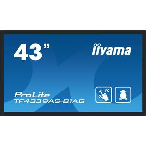 iiyama TF4339AS-B1AG beeldkrant Digitale signage flatscreen 108 cm (42.5"") LED 500 cd/m² 4K Ultra HD Zwart Touchscreen Type processor Android 24/7