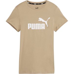 Puma Essentials Logo dames T-shirt beige - Maat M