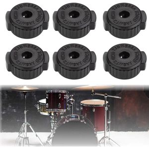 Bekkenmoeren 8 mm - 6 stuks, Professionele Bekken Snelwisseldop, Universele Accessoires voor Slagtrommel - Kunststof Cymbal Mate