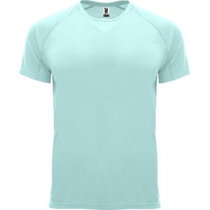 Mintgroen unisex sportshirt korte mouwen Bahrain merk Roly maat L