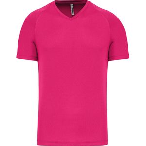 Proact - Herensportshirt - Fuchsia - V-hals