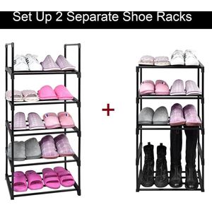 10 Tier Metalen Stevige Schoenenrek - Hoge Schoen Opslag - Entryway Kastcrast - Slaapkamer - Easyhouse shoe storage garage