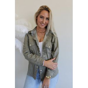 Bella Blouse | Groen | Maat M | Druk Knopen | Meerdere kleuren en maten verkrijgbaar