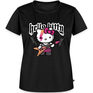 Hello Kitty In Een Rockoutfit Speelt E-gitaar Premium T Shirt Dames