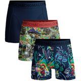 Muchachomalo - Jongens 3-pack Boxershorts - Blauw - New School