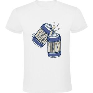 Sunday funday Heren T-shirt | zondag | weekend | bier | zuipen | Wit