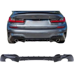Diffuser Geschikt Voor BMW 3 Serie G20 met M Pakket Vanaf 2018 - Glanzend Zwart Achterbumper Diffuser