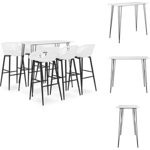 vidaXL Barset - Barsets - Bar Set - Bar Sets - 7-delige Barset wit