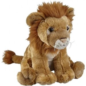 Pluche Bruine Leeuw Knuffel 30 cm - Leeuwen Wilde Dieren Knuffels - Speelgoed Voor Kinderen