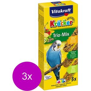 Vitakraft Parkiet Kracker 3 stuks - Vogelsnack - 3 x Kiwi&Vijg&Banaan