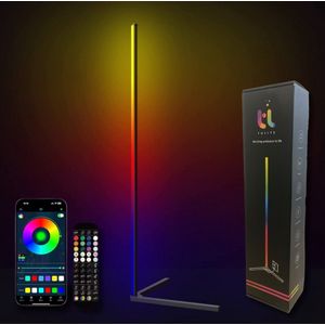 LED Vloerlampen Hoeklamp Woonkamer RGB Dimbaar Met Afstandsbediening, Staande lampen Wit Kinderkamer Cadeau 20 W Moderne