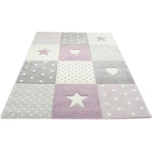 Kindervloerkleed Pastel Kids 20339-250 Lila-200 x 290 cm