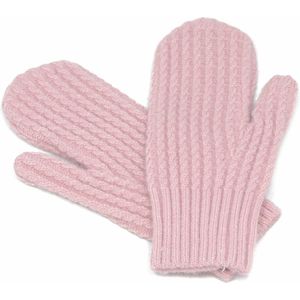 Lichtroze gebreide wanten - dames - one size - acryl - roze gebreide handschoenen - STUDIO Ivana