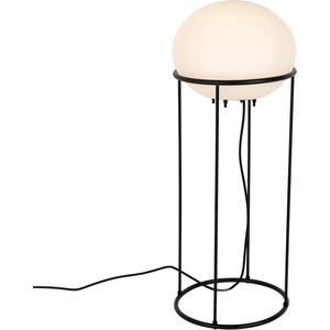 QAZQA jannie - Design Vloerlamp | Staande Lamp - 1 lichts - H 76 cm - Zwart - Buitenverlichting